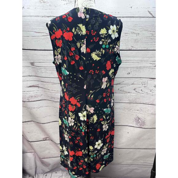 Tommy Hilfiger Navy Sleeveless Floral Dress Size 14 - Picture 4 of 4